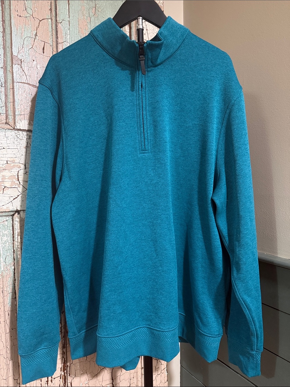 Nike Dri-FIT Men’s XL Teal Half Zip Golf Pullover Long Sleeve Performance
